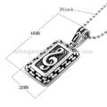 Modern rectangle pendant setting ,music note pendant